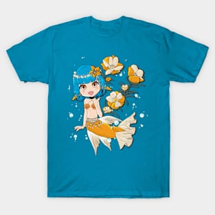 Blue and Orange Mermaid T-Shirt